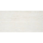 Eterica Fluted White Travertine 24x48 Porcelain Tile