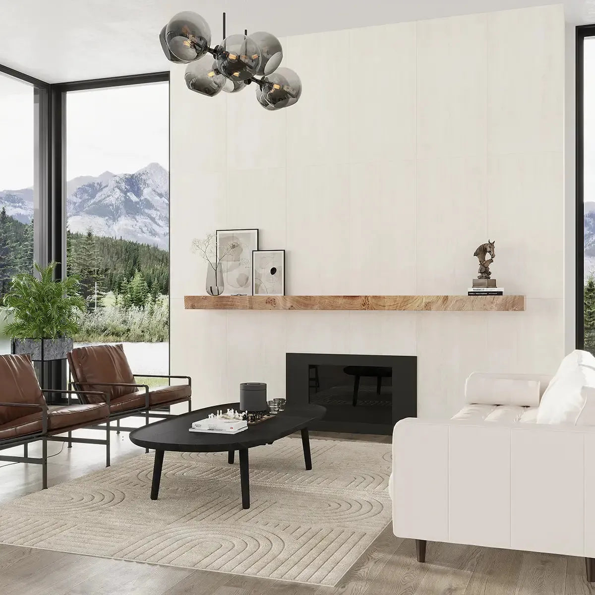 Eterica White Travertine 24x48 Porcelain Tile | Tile Club