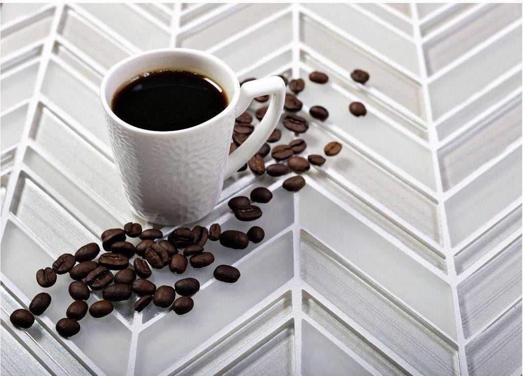White Chevron Tile