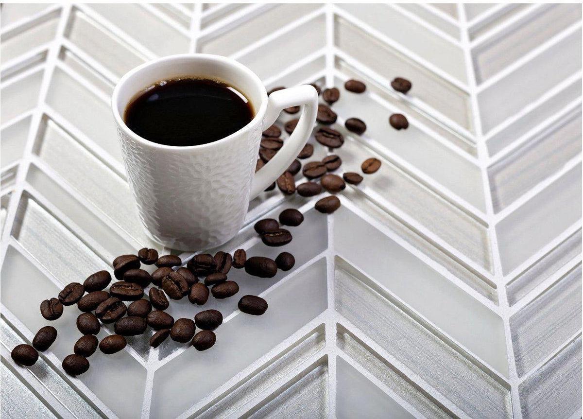 White Chevron Tile