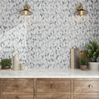 Falling Leaves Calacatta Bluette Marble Mosaic Tile | Tile Club