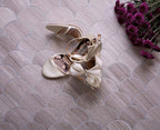 Fan Wooden Beige Marble Mosaic Tile Floor