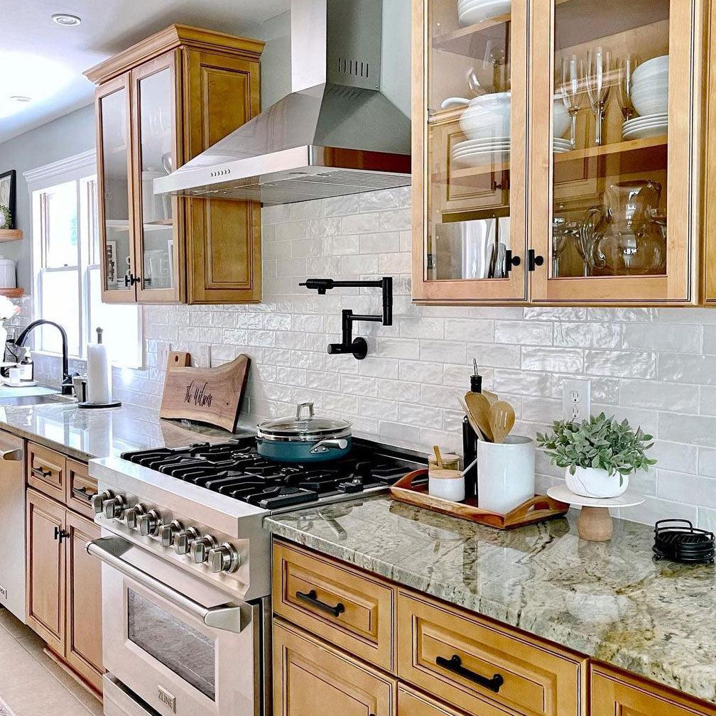 Mallorca White Ceramic Subway Tile 2.5x8 | Tile Club