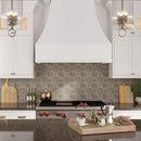 Floral Grey & Star Etched Stone Mosaic Tile | Tile Club