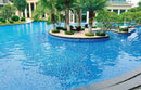 Mixed blue glass pool tile
