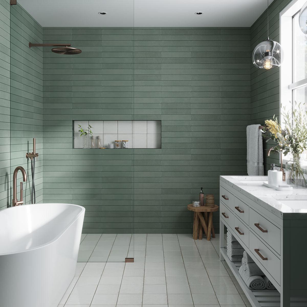 Formidus Evergreen Brick 3x16 Porcelain Tile | Tile Club