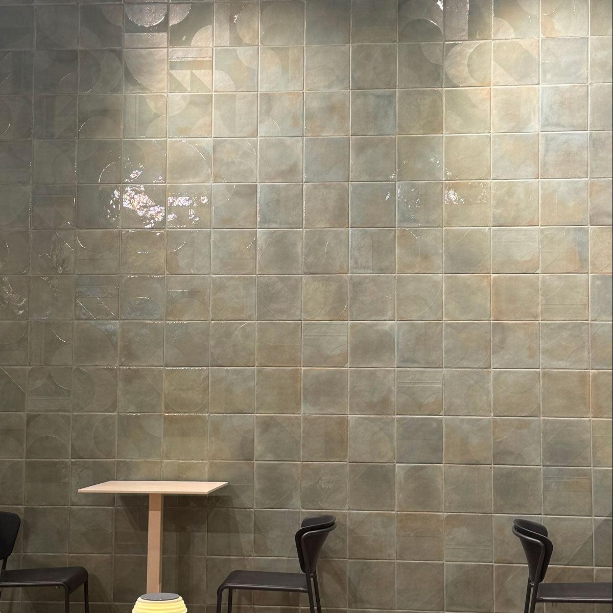 Formidus Sage Deco Square 8x8 Porcelain Tile | Tile Club