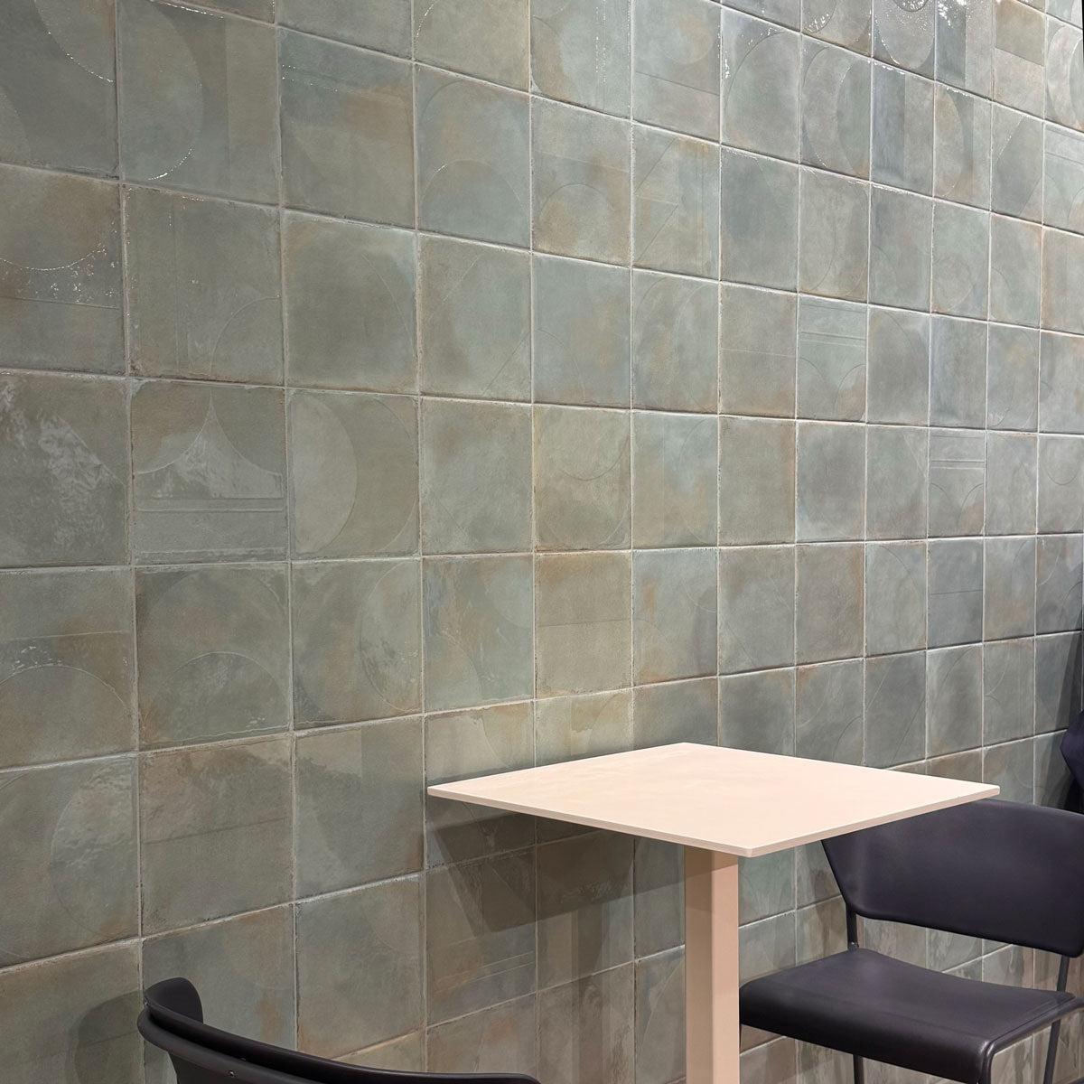 Formidus Sage Deco Square 8x8 Porcelain Tile | Tile Club