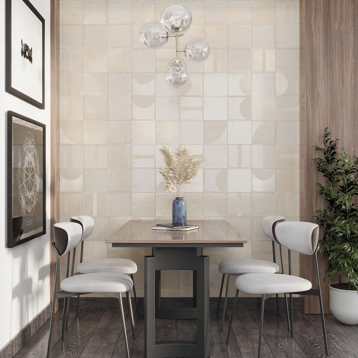 Formidus Sand Square 8x8 Porcelain Tile | Tile Club