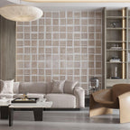 Formidus Taupe Deco Square 8x8 Porcelain Tile | Tile Club