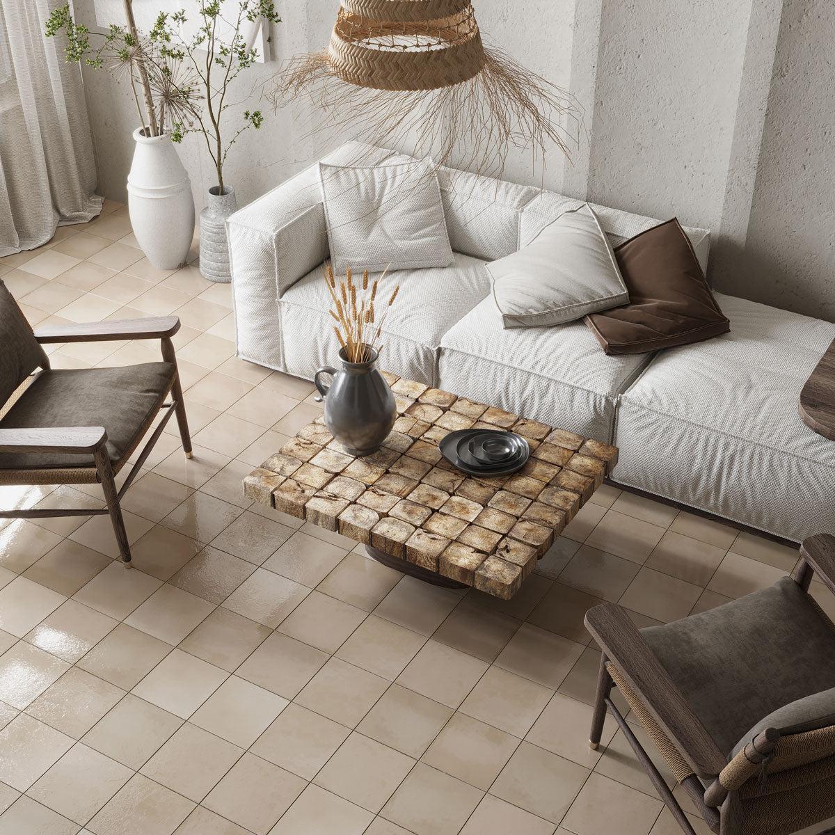 Formidus Taupe Square 8x8 Porcelain Tile | Tile Club