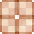 Formidus Terracotta Plaid Deco Porcelain Tile | Tile Club