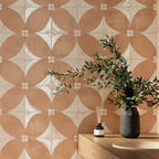 Formidus Terracotta Petal Deco Porcelain Tile | Tile Club