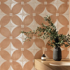 Formidus Terracotta Petal Deco Porcelain Tile