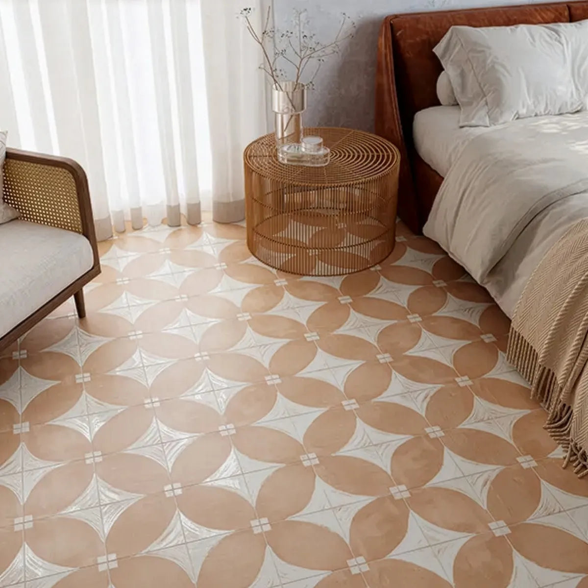 Formidus Terracotta Petal Deco Porcelain Tile | Tile Club