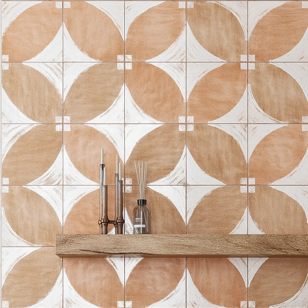 Formidus Terracotta Petal Deco Porcelain Tile | Tile Club