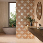 Formidus Terracotta Petal Deco Porcelain Tile | Tile Club