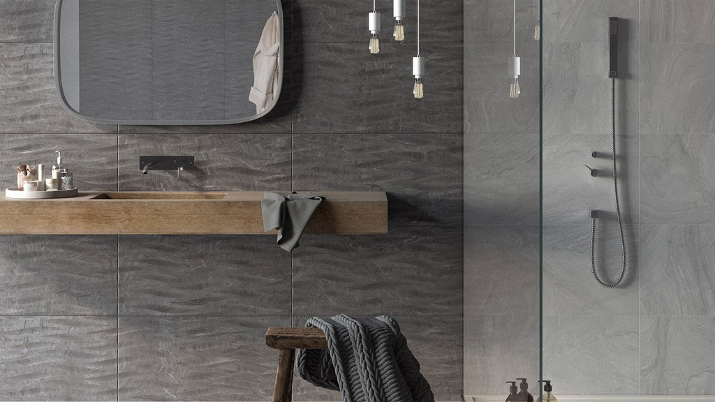 Varana Gris Stone Look Gray Porcelain Tile | Tile Club