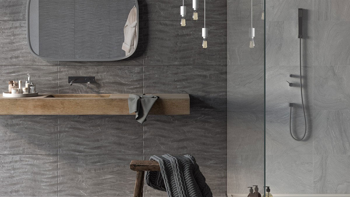 Varana Gris Stone Look Gray Porcelain Tile | Tile Club