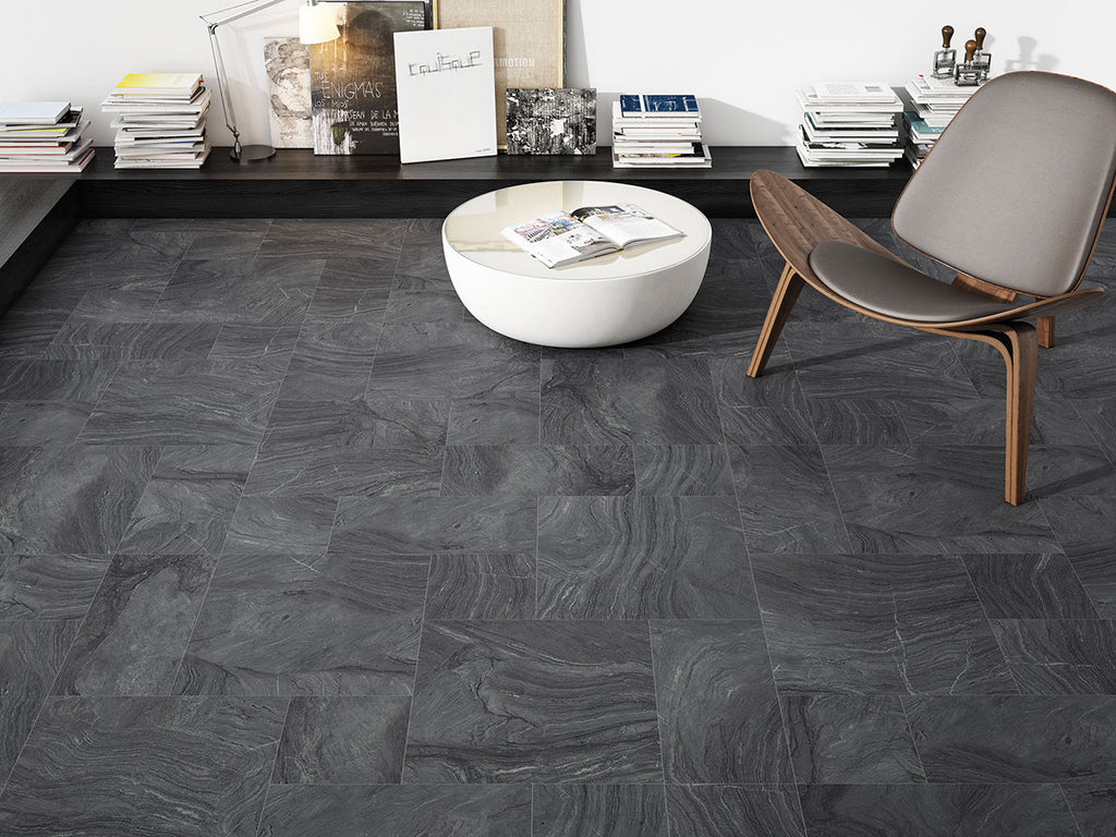 Varana Morengo Stone Look Black Porcelain Tile | Tile Club