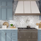 Frozen Dreams Hexagon Glass Mosaic Tile | Tile Club