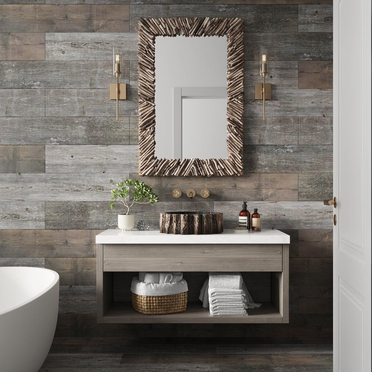 Gems Agata Reclaimed Wood-Look Tile | Tile Club