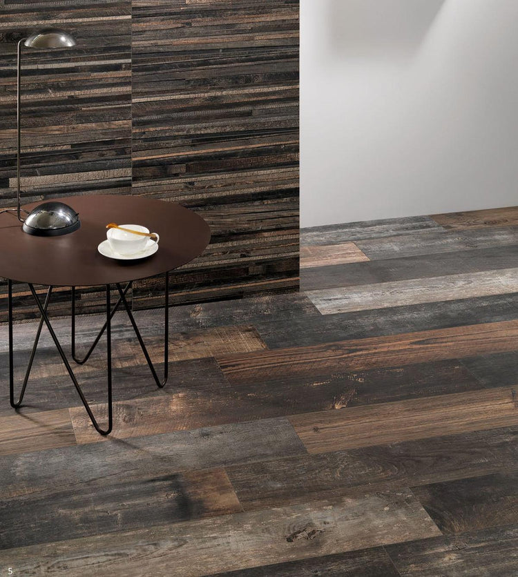 Coffee Room in Dark Colors with Gems Fume Floor