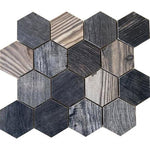 Gems Hex Agata Reclaimed Wood Look Tile
