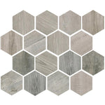 Gems Hex Blanco White Wood Look Tile