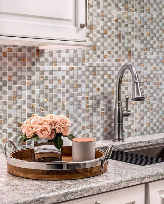 Geological Copper Mosaic Tile | Tile Club