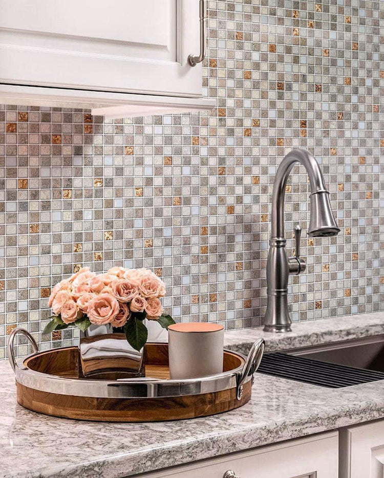Geological Copper Mosaic Tile | Tile Club
