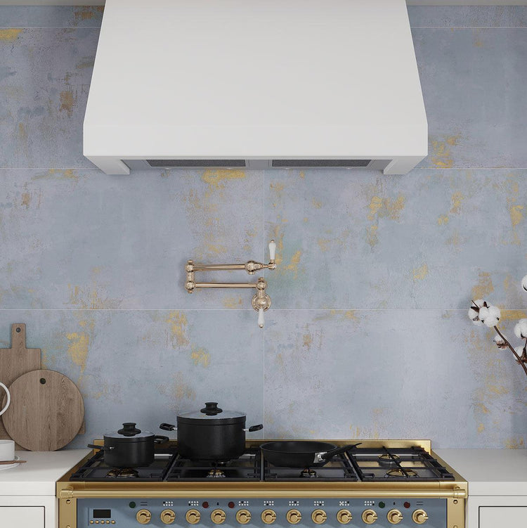 Gilded Age Blue Porcelain Tile 20x40 | Tile Club