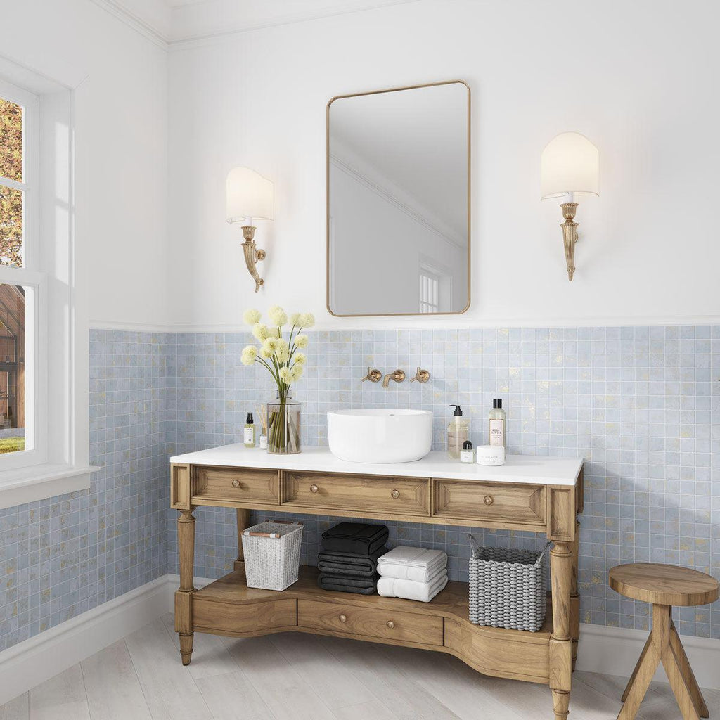 Gilded Age Blue Porcelain Mosaic | Tile Club