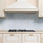 Gilded Age Blue Natural Mosaic Tile Kitchen Backsplash