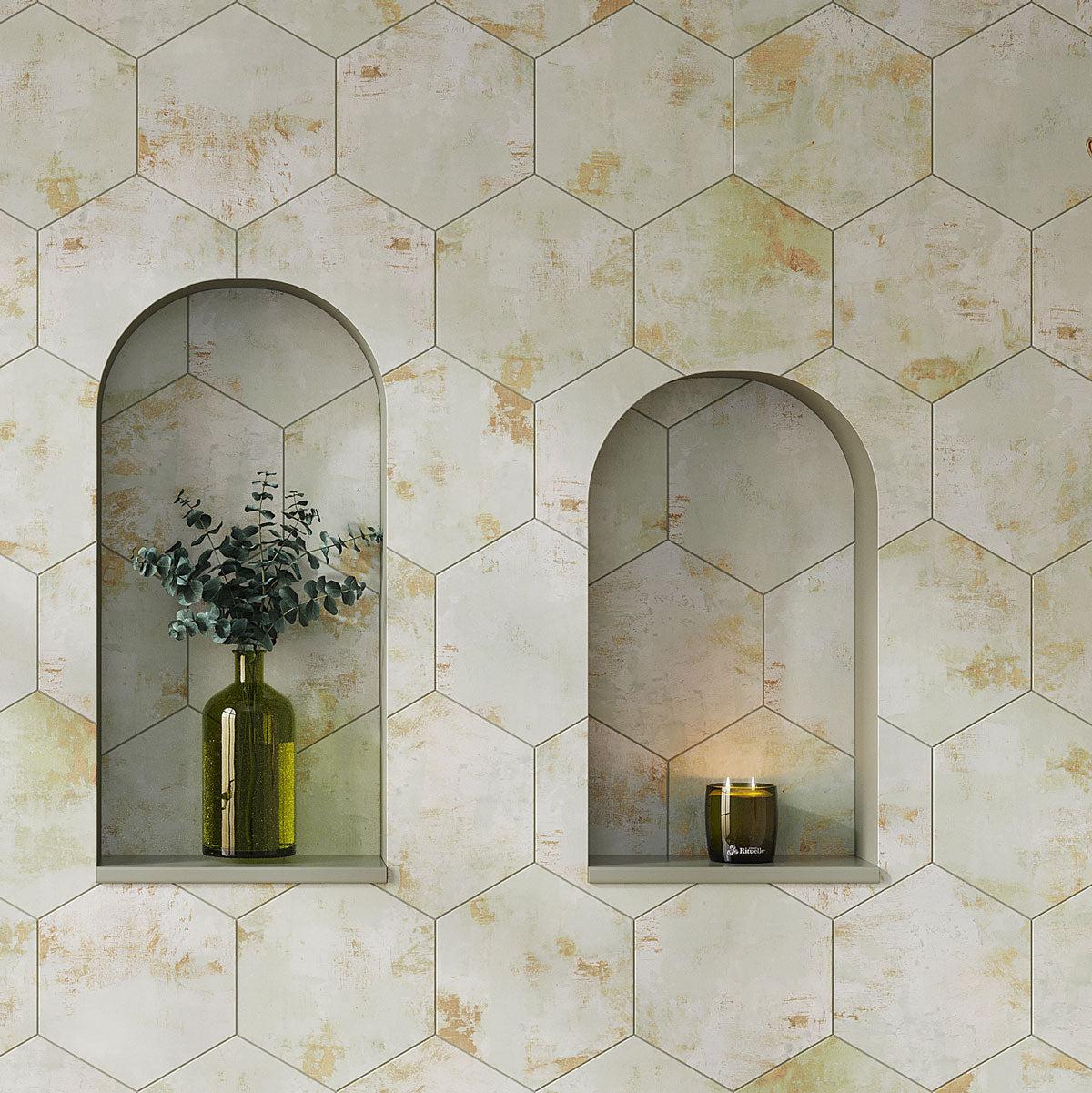 Gilded Age Green Hexagon