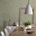 Gilded Age Green Natural Mosaic