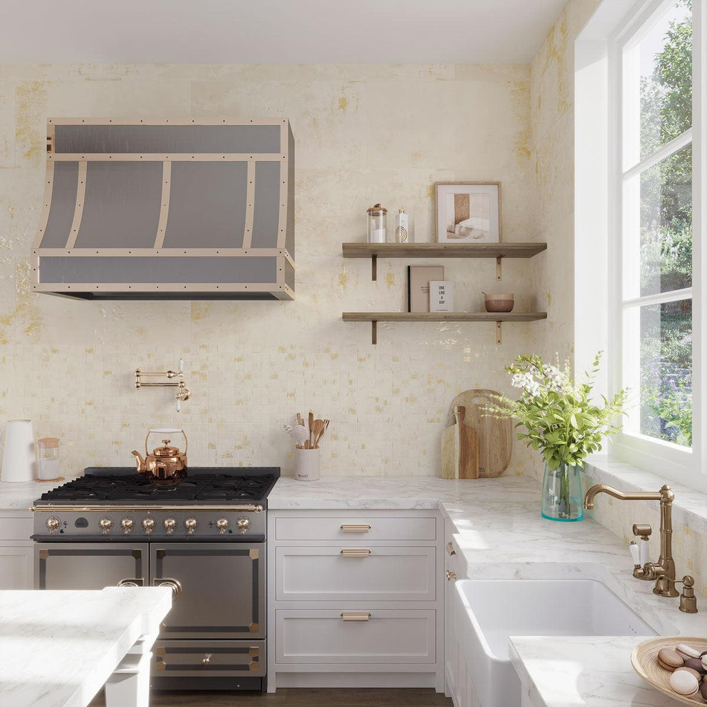 Gilded Age Ivory Porcelain Mosaic | Tile Club