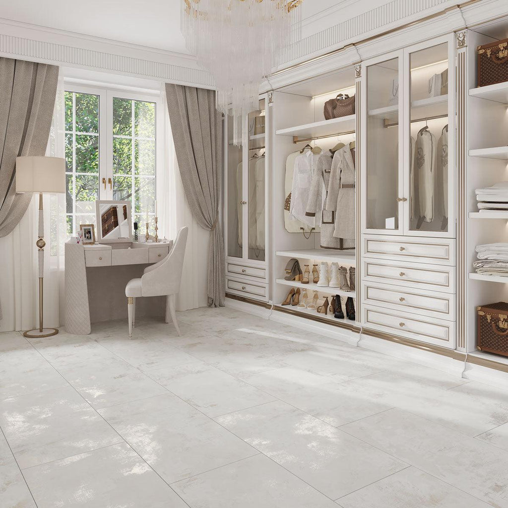 Gilded Age White Porcelain Tile 20x40 | Tile Club
