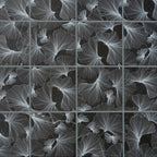 Bluma Gingko Black Etched Marble Mosaic | Tile Club