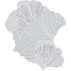 Gingko Marble, Shell and Glass Mosaic Tile