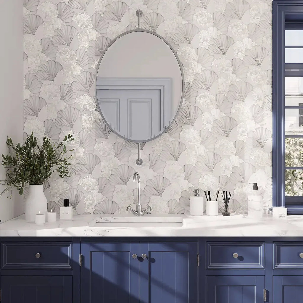 Gingko Leaf Marble, Shell and Glass Mosaic Tile | Tile Club