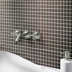 Glacier Ash Gray 1X1 Frosted Glass Tile | Tile Club