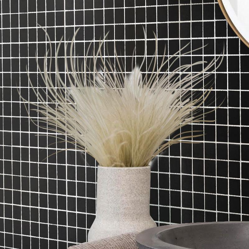 Glacier Black 1X1 Frosted Glass Tile | Tile Club