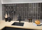 Glacier Black 3x12 Polished Glass Tile