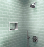 Glacier Breeze Frosted Glass Subway Tile Shower