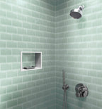 Glacier Breeze Frosted Glass Subway Tile Shower