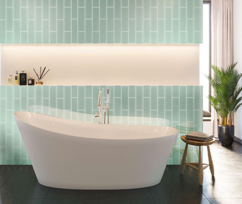 Glacier Breeze Large Format Glass SubwayTile