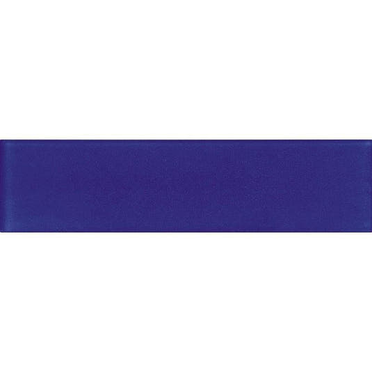 Glacier Cobalt Blue 3X12 Frosted Glass Tile | Tile Club 