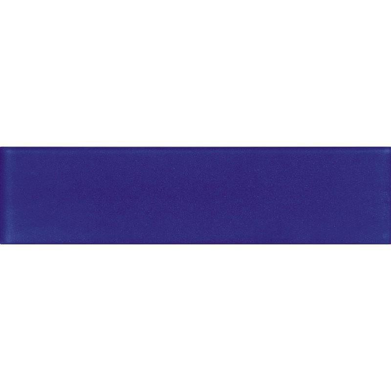 Glacier Cobalt Blue 3X12 Frosted Glass Tile | Tile Club 