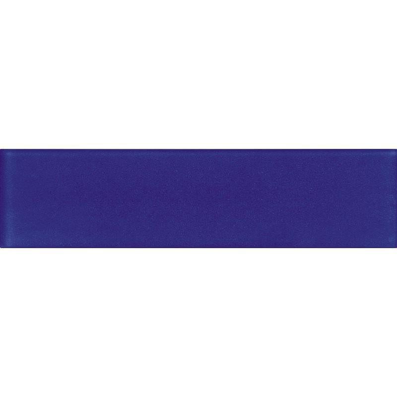 Glacier Cobalt Blue 3X12 Frosted Glass Tile | Tile Club 